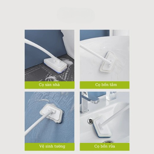 Bàn chải cọ rửa đa năng tay cầm dài lý tưởng cho bồn tắm, phòng tắm, gạch, kính và sàn nhà.