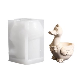 Khuôn silicon vịt sáng tạo Jay cho người trồng bê tông bằng nhựa và hộp đựng thủ công