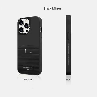 CASECASE X Suntur Hãy vượt qua anh ấy, bắt đầu lại với tôi Vỏ iPhone gương đen & mảnh hút từ tính IPhone 17 16 15 14 13 12 Pro Max Plus Ốp điện thoại cứng có hộp khắc logo