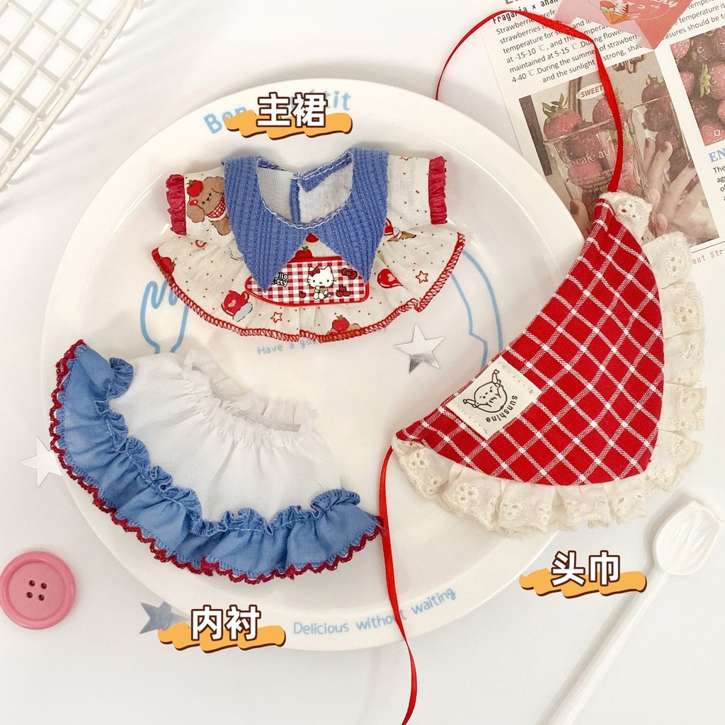 10cm Quần Áo Cho Bé Sao Biển Cơ Thể Bình Thường Cotton Búp Bê Quần Áo Gothic Váy Trà Pie Thiết Kế Chính Hãng 3.14