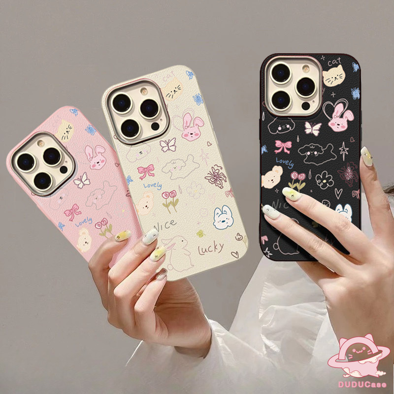 Ốp Lưng Cho Realme C67 C71 C75 C15 C35 C55 C30 C65 C33 C51S C53 C51 C21Y C25 Note 60 50 60X C21 C31 C25Y 5s C63 C61 C20 C17 C11 Thỏ Dễ Thương Mèo Con Chó Con Bướm Trái Tim Hoa