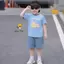 Bộ quần áo cộc tay TÀU NGẦM IN NỔI, quần Bò áo chất COTTON 4 chiều siêu co giãn cho bé trai