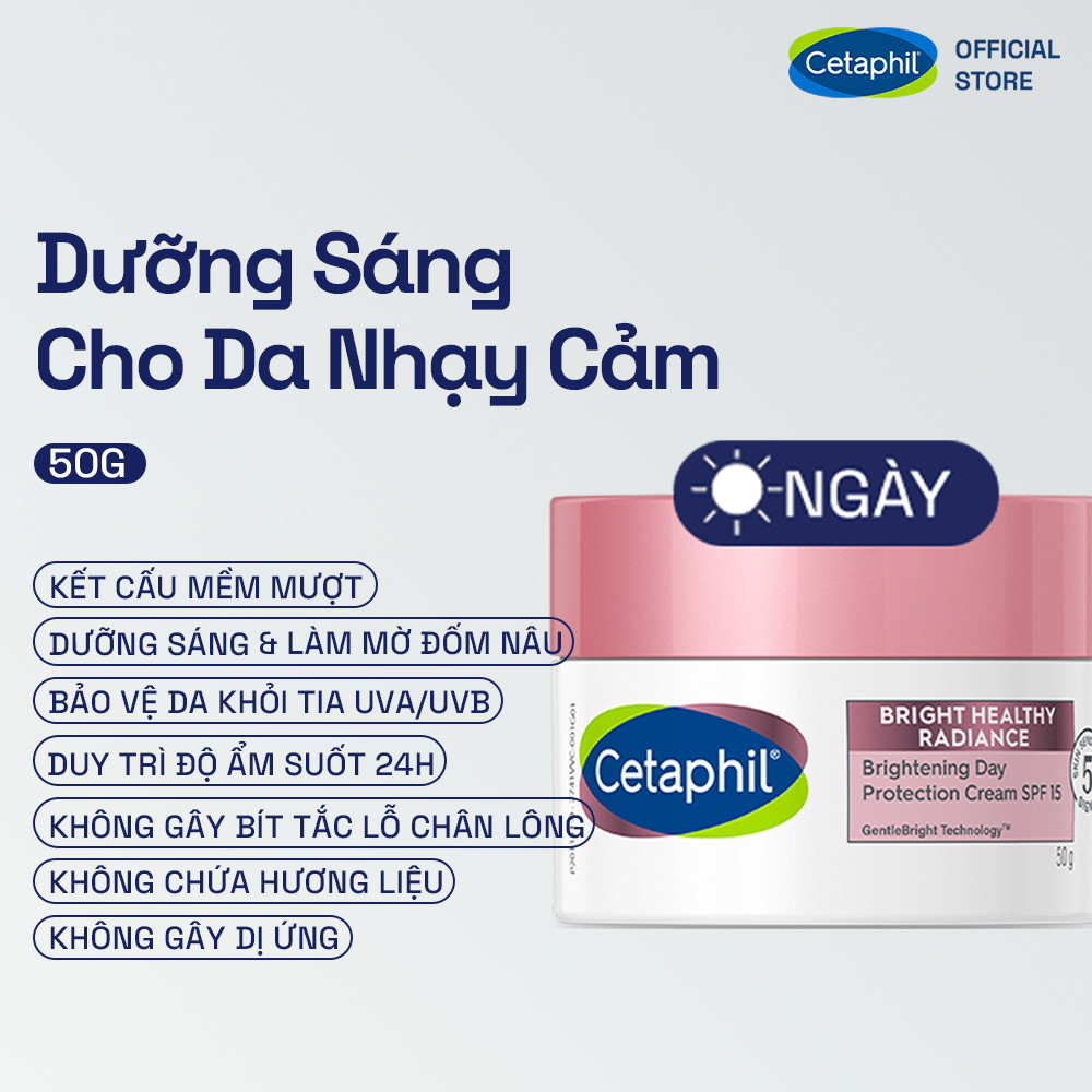 Trọn bộ 4 sản phẩm dưỡng sáng da cho da nhạy cảm Cetaphil Bright Healthy Radiance