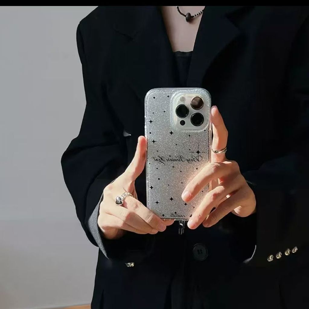 TiếngAnh cao cấp choiPhone171615pro trường hợp điện thoại14promax13mới12rõ ràng soft case