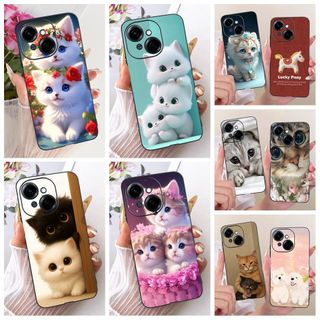 Ốp Lưng Cho Tecno Pop 9 4G KL4h / Spark Go 1 / Spark Go 1s 2025 Ốp Điện Thoại Hoạt Hình Dễ Thương Mèo Lucky Pony Mềm Màu Đen Silicon TPU Cover