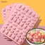 Luckyew Mix Trái Cây Động Vật Silicon Khuôn Socola Thỏ Cá Fudge Kẹo Thạch Khuôn Hình Học Trái Tim Bánh Trang Trí Nướng Bánh Khay Đá Quà Tặng TQ