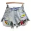 Summer Hot Girl High Street Hot Girl Raw Edge Slimer Look All-Match Quần short Denim rách độc đáo dành cho nữ