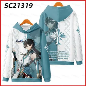 YB1 Honkai: Star Rail Anime Áo Dài Tay Unisex Cosplay Dan Heng Imbitor Lunae 3D Chui Đầu Top Casaul Thời Trang