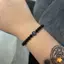 Vòng tay đá tự nhiên thủ công đính cườm mắt Luy Charm cho Yoga Thiền Phụ kiện tâm linh mới