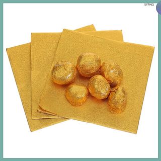 200 Chiếc Giấy Gói Socola Màu Vàng Kẹo Nhôm 15.00X15.00X0.10CM shaoyiping