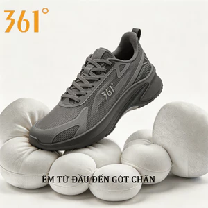361° Giày Chạy Bộ Nam Đệm Mềm Đàn Hồi Giảm Chấn Nhẹ Không Mỏi Chân Thoáng Khí Tập Gym Hè 2026