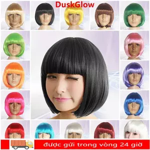 DUSKGLOW Bob Tóc Giả Bán Chạy Đảng Thẳng Halloween