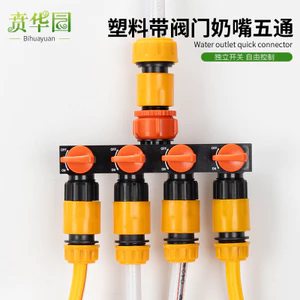 Ống Nước Khớp 6 Điểm 3cm Núm Vú Ống Nước Diverter Một Điểm Bốn Chiều Van Công Tắc Nước Năm Chiều