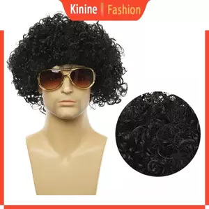 KIN 80s Disco Trang Phục Phụ Kiện Curly Rock Tóc Giả Vòng Cổ Kính Hippie Bộ Trang Phục