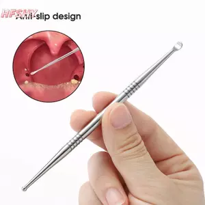 HFSHY 1 Dụng cụ tẩy đá Tonsil Dụng cụ tẩy sáp tai bằng thép không gỉ Dụng cụ chăm sóc làm sạch miệng Dụng cụ tẩy đá Tonsil Chăm sóc sức khỏe VN