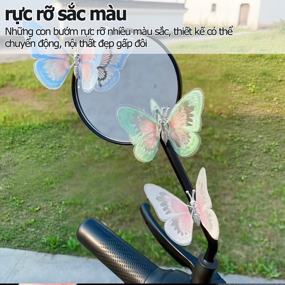 3D Bướm Ô Tô Trang Trí Nội Thất Bảng Điều Khiển Trung Tâm Cửa Thoát Khí Phụ Kiện Sáng Tạo Dễ Thương