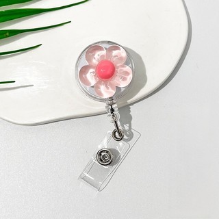 Móc - Kẹp bảng tên HSSV, nhân viên - yoyo có thể kéo dãn charm bông hoa M55