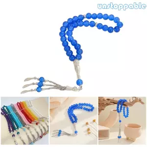Unstop * Vòng Cầu Nguyện Hạt Vòng Tay Unisex Nam Nữ Hồi Giáo Cầu Nguyện Đính Hạt Tua Rua Dây Hồi Giáo Vòng Tay Mân Côi Ngọc