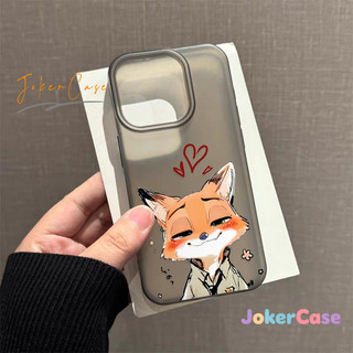 Ốp Cho IPhone 17 16 11 15 12 14 13 Pro Max 16 14 7 8 15 Plus XR X XS Max Air SE 2020 Vỏ sò đôi cáo và thỏ lãng mạn