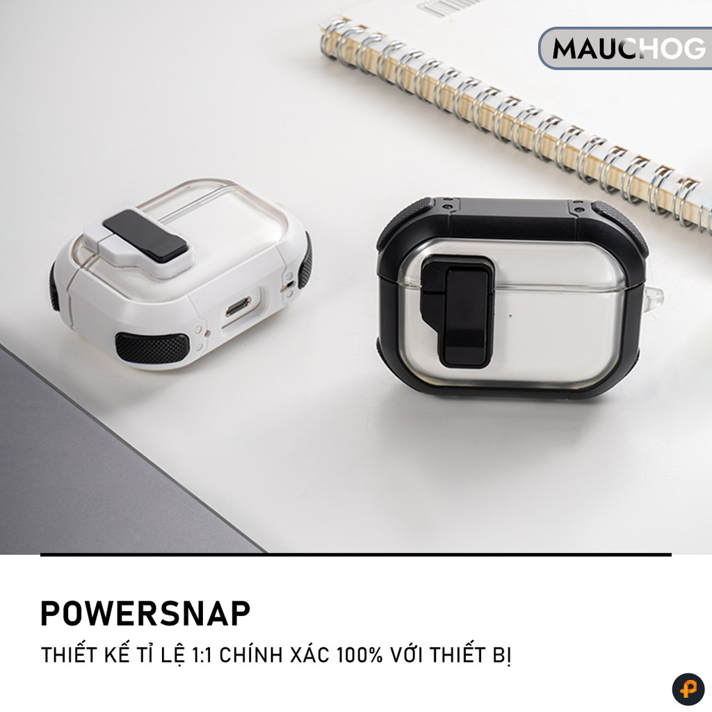 Ốp Trong Suốt Chống Sốc Có Khóa Cài Nam Châm Từ Tính Kèm Móc Treo Cho Airpods Pro 3 2 Airpods 4