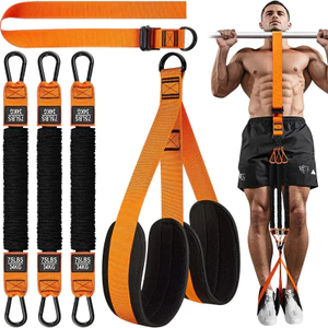 Bộ Dây Kháng Lực Tập Xà & Thể Hình - 3 Mức 150-225LBS, Cao Su Co Giãn Tốt, Kèm Tay Cầm & Móc Treo