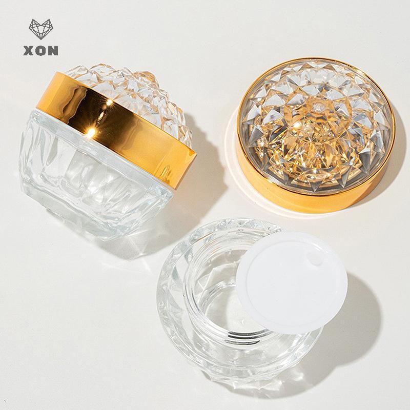 [XON] 1 chiếc Lọ kem mặt thủy tinh 50g sang trọng có nắp Hộp đựng mỹ phẩm Acrylic cho lọ kem dưỡng da Chai dưỡng da du lịch [Mina]