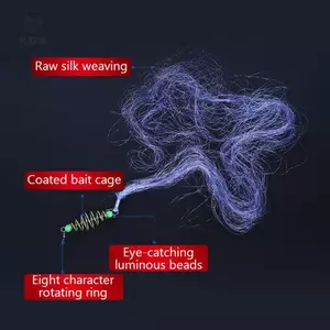 Gói Bully Bộ Câu Cá Không Móc Đơn Giản Lưới Cá Nhỏ Móc Nổ Mồi Lò Xo Lồng Lưới Câu Cá [Mina]