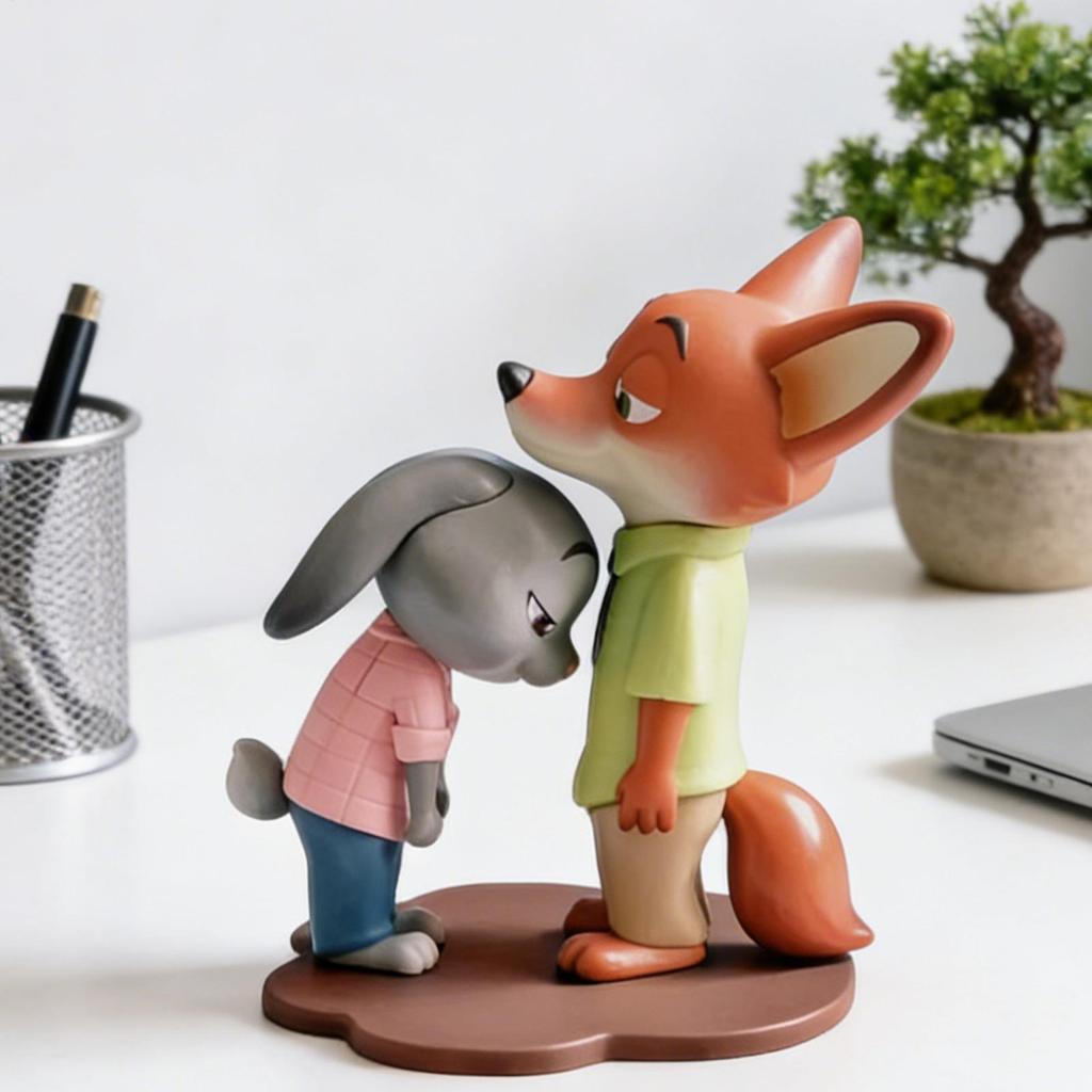 Zootopia Hình Để Bàn Trang Trí PVC Nick Wilde Và Judy Hopps Hình Tượng Cho Văn Phòng Gia Đình Trường Học Căn Hộ sonlekvn