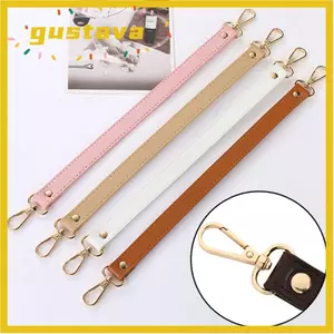 Tay cầm túi GUSTAVA, Dây đeo túi ngắn bằng da phần cứng 36cm, Dây đeo vai rộng thay thế DIY