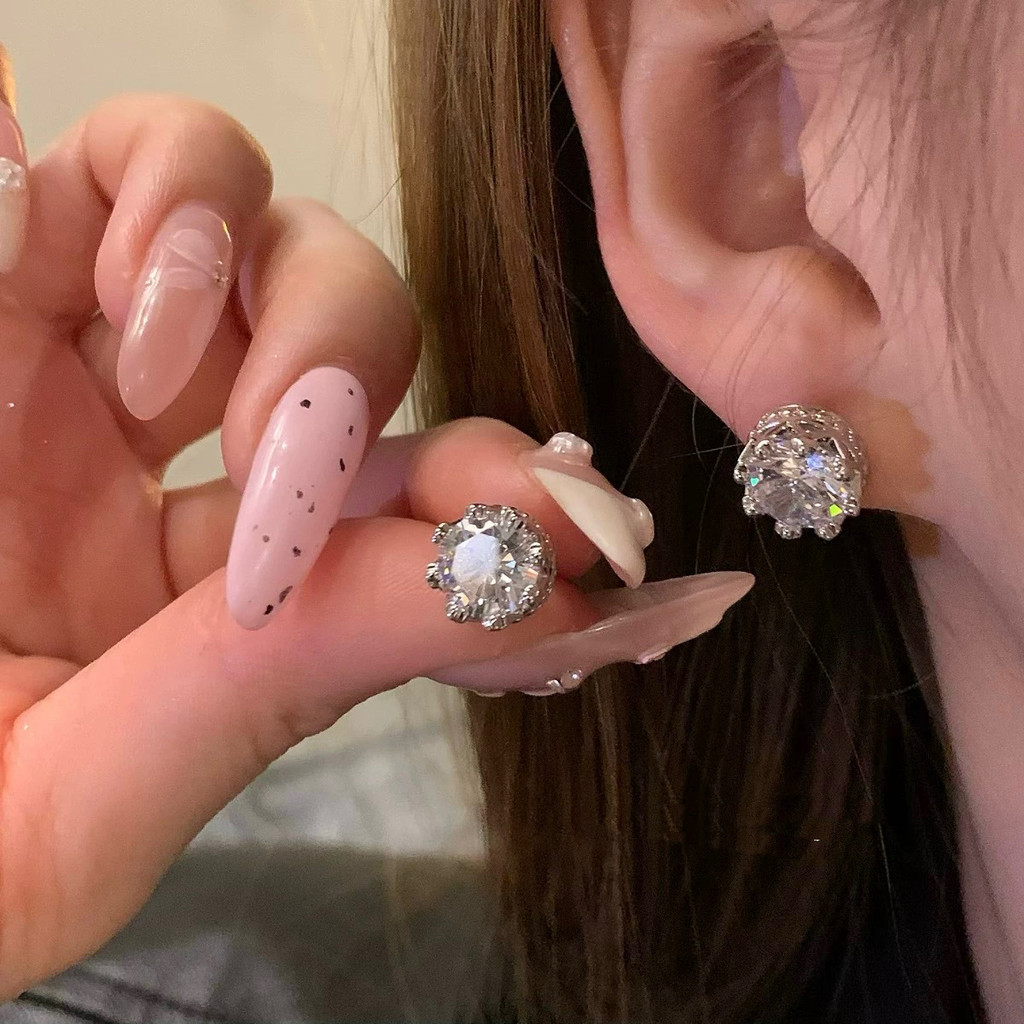 Bạc 925 Kim Phong Cách Thoáng Mát Nhẹ Sang Trọng Cao Cấp Bông Tai Ngọc Trai Zircon Bông Tai Nữ
