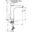 Hansgrohe Focus 31607007 vòi chậu đơn 100 có lỗ thoát nước bật lên