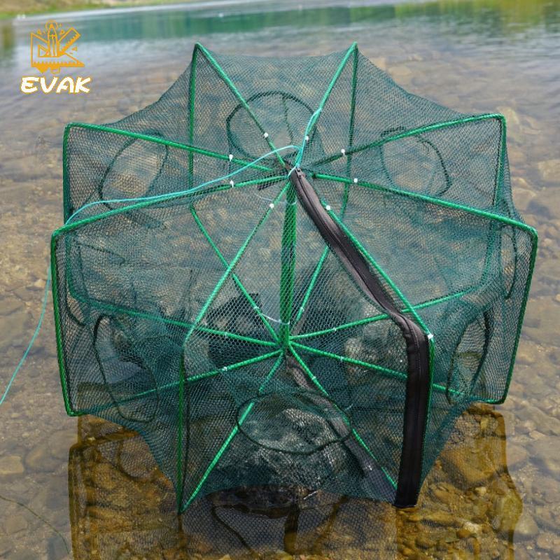 Alittlesetrtu Lưới 6 Lỗ Cho Lưới Câu Cá / Câu Chuyện / Lồng Gấp Crayfish Catcher Đúc / Lưới Cá Cua / Tôm Crayfish / Tôm / Smel / Bẫy Eels VN