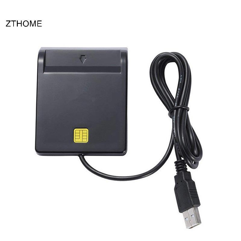 Đầu đọc thẻ thông minh USB ZTHOME cho đầu đọc thẻ IC / ID EMV chất lượng cao cho Windows 7 8 10 Linux OS HOT
