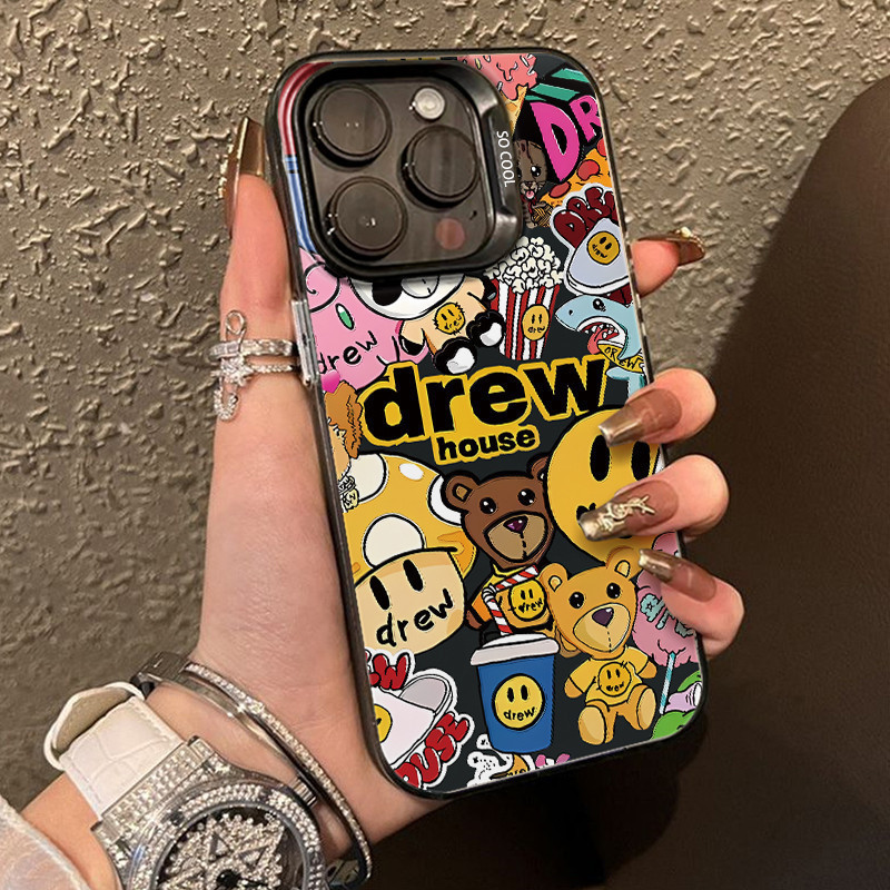 Ốp lưng chống sốc Drew House sticker, thiết kế phong cách cá tính độc đáo Cấp iPhone 17/16/15/14/13/12/11/X/XS Max