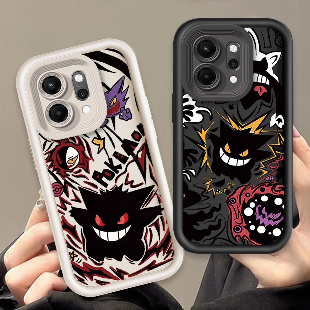 Ốp Lưng Cho OPPO Reno 6 8 10 11 12 13 14 15 F Pro Phim Hoạt Hình Silicon Mềm Ốp lưng TPU Gengar Mắt Thiên Thần Chống Sốc Ốp Lưng