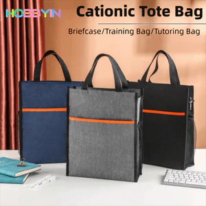 Túi xách sinh viên HOBBYIN, Túi Tote văn phòng bền bỉ Cation, Túi đựng tài liệu rộng rãi chất lượng cao Lớp dạy kèm
