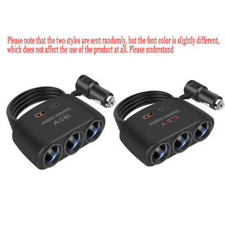 Bộ sạc ô tô Bộ chuyển đổi 12V 24V 3 Ổ cắm bật lửa thuốc lá Bộ chia USB kép LED xe hơi Sạc nhanh cho iPhone iPad GP
