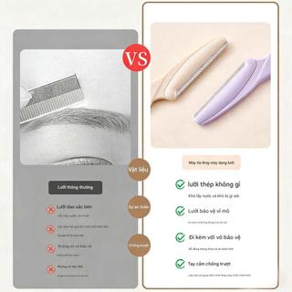 Mẫu Mới - 20 CÂY Dao Cạo Tỉa Chân Mày Có Nắp Đậy - Dao Cạo Lông Mặt Loại Tốt Sắc Bén Giúp Định Hình Chân Mày Sắc Sảo
