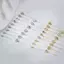 PNPIA- Mặt dây chuyền kim mịn vàng 14K Bule Kim cứng dài Bule cho bò Nostril Đồ trang sức đính kèm an toàn