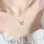 PNPIA- Bông Tai Nơ Vàng Vòng Tay Nelace Hợp Thời Trang Nơ Ruy Băng Ngọc Trai Choker Nelace Hợp Thời Trang Nơ Thứ