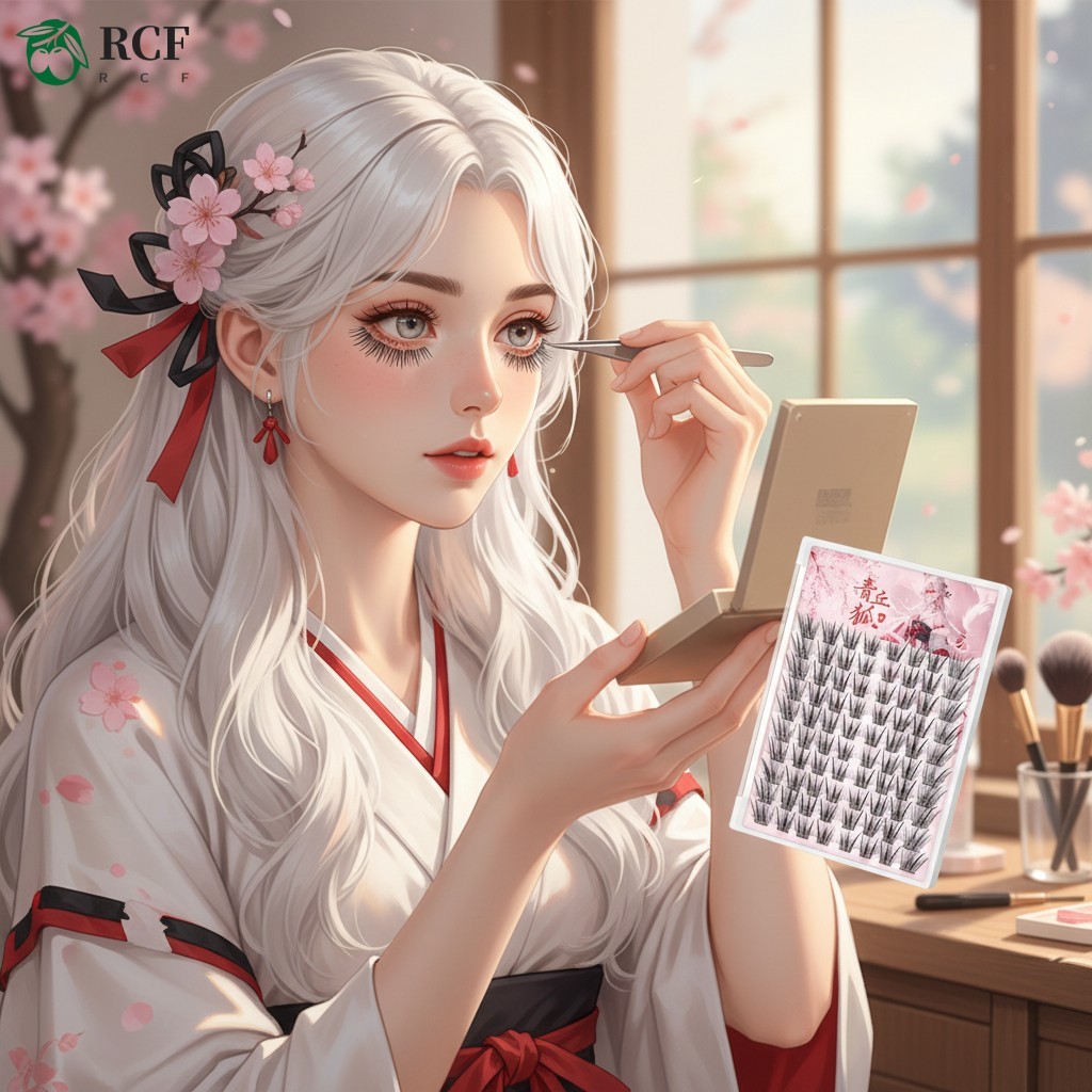 Lông mi giả kiểu Fox C Curl Lông mi sợi tổng hợp nhẹ tự nhiên