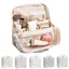 Túi trang điểm FAVORITEGOODS, Túi đựng đồ du lịch chăn bông đa chức năng, Túi đựng mỹ phẩm dung tích lớn bền bỉ