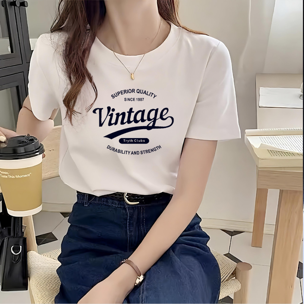 （Giao hàng 24h）Angela Áo phông nữ dáng vừa NA01 màu trắng chất liệu thun cotton Loza G0206