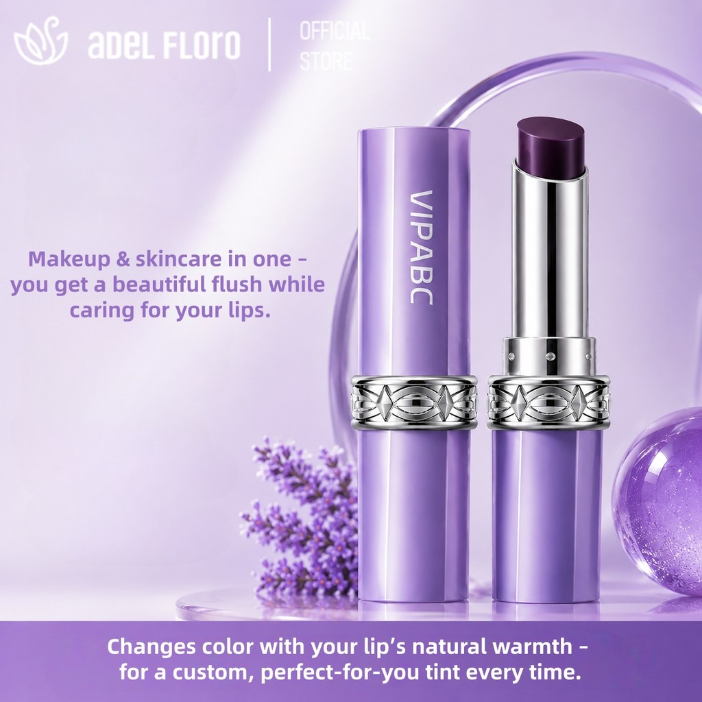 【Adel Floro】Son Môi Phép Thuật -Ửng Màu Tự Nhiên, Dưỡng Môi Chuyên Sâu, Môi Đầy Đặn,Màu Nude Rạng Rỡ
