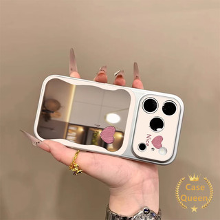 cho IPhone 15 12 13 16 17 14 11 Pro Max X XS Max XR Air 14 Plus Vỏ gương trái tim thời trang đơn giản