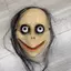Luckyew Kinh dị Halloween mới với mặt nạ tóc dài Mặt nạ ngộ nghĩnh Mặt nạ miệng hình chữ V có tóc Mặt nạ ma nữ Roleplay MoMo Mask TQ