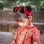 Kudosation 2 Cái / bộ Trẻ Em Dễ Thương Tết Nguyên Đán Co Giãn Tóc Bé Gái Đáng Yêu Mềm Dây Cao Su Trẻ Em Phụ Kiện Tóc Đẹp