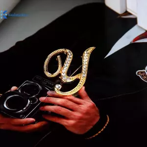 Kudosation Pha Lê Kim Cương Giả 26 Chữ Cái Nữ Cổ Thổ Cẩm Tính Khí Thanh Lịch Pin Trang Sức Đẹp