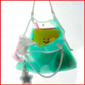 GC2 Mới Trong Suốt PU Đeo Vai Phong Cách Đa Năng Dung Tích Lớn Đi Lại Túi Tote CG2