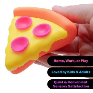 Mới Lạ Hình Thực Phẩm Bóp Đồ Chơi Pizza Lát Thiết Kế Mềm Squishy Giảm Căng Thẳng Fidget Đồ Chơi Cho Trẻ Em Và Người Lớn